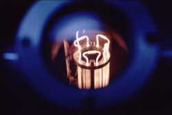 Heating element of a tin target at Isolde
